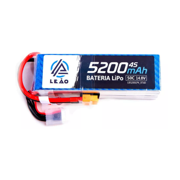 BATERIA DE LIPO 4S 14.8V 5200MAH 50C / 100C AUTO AERO ETC COM PLUG XT60 LB5200LP4 XT60